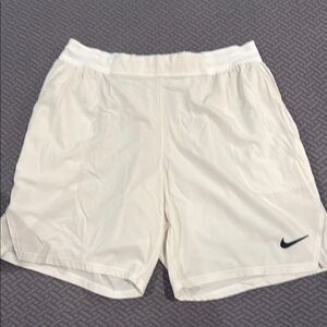 Nike White Athletic Shorts Sz L